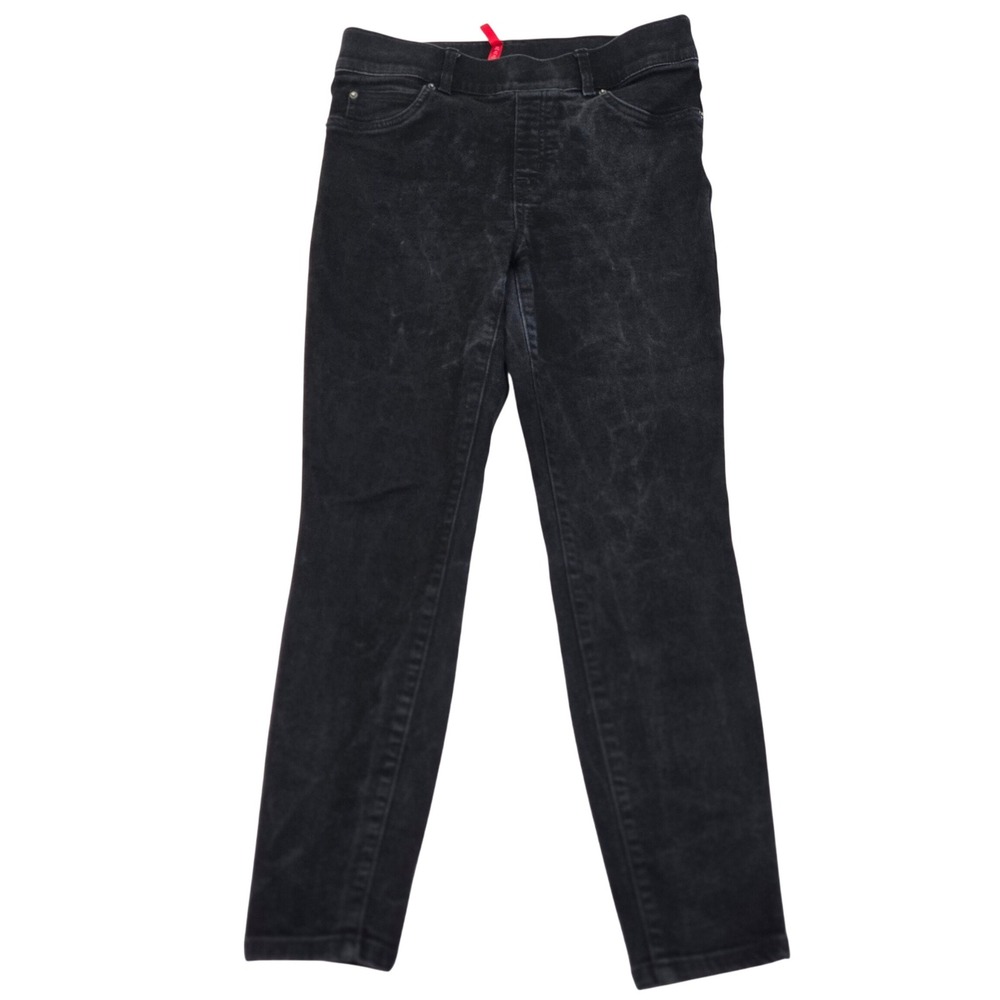 SPANX M P Petite Medium Black Denim Jeggings Pull On Shaping Pants 29x26